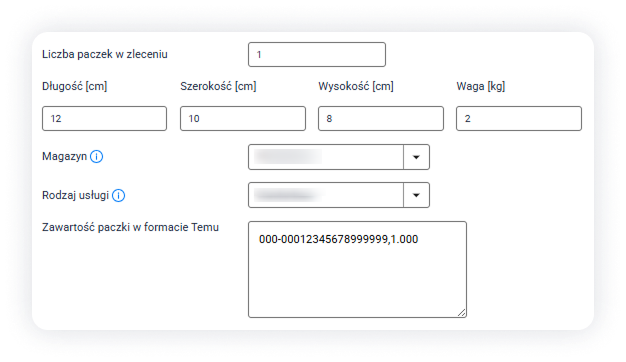 Najważniejsza zasada: jeśli wysyłasz jeden produkt w kilku paczkach, zawartość wpisujesz tylko w pierwszej paczce, pozostałe muszą pozostać puste.