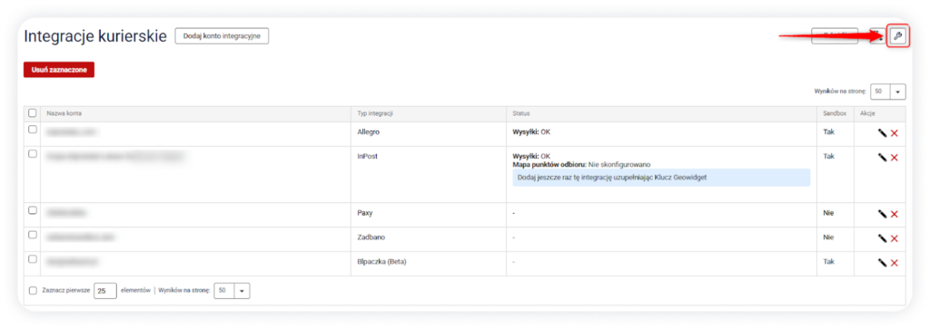 Krok 5: Włącz mapowanie metod dostaw
