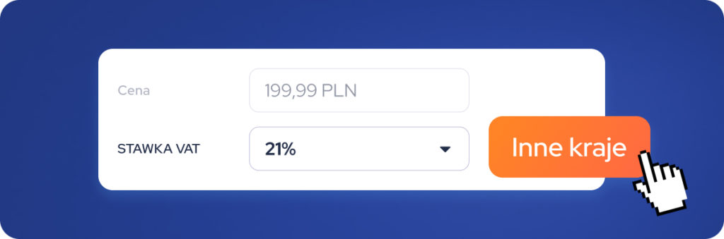 Przypisanie stawki VAT w karcie produktu