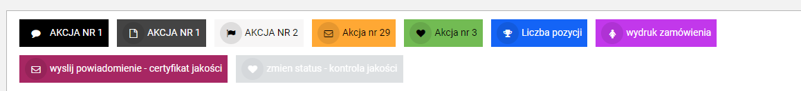 Przyciski są dostosowywane pod względem ikon, kolorów oraz skrótów klawiszowych.
