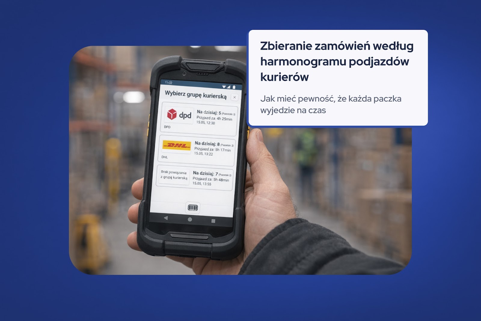 Zbieraj zamówienia według harmonogramu podjazdów kurierów, a każda paczka wyjedzie na czas